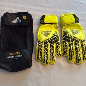 Lightly used adidas soccer goalie gloves
